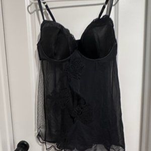 Cacicque black baby doll chemise 18/20